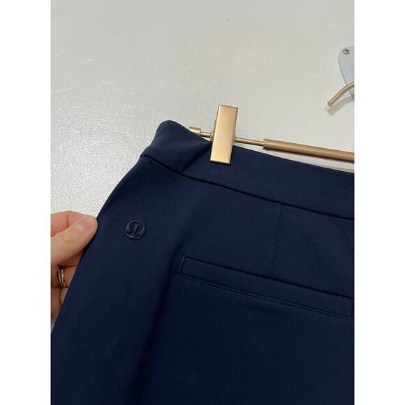 Lululemon Womens Luxtreme Athletic Pant Size M Navy Office Work Athleisure EUC - Picture 3 of 7